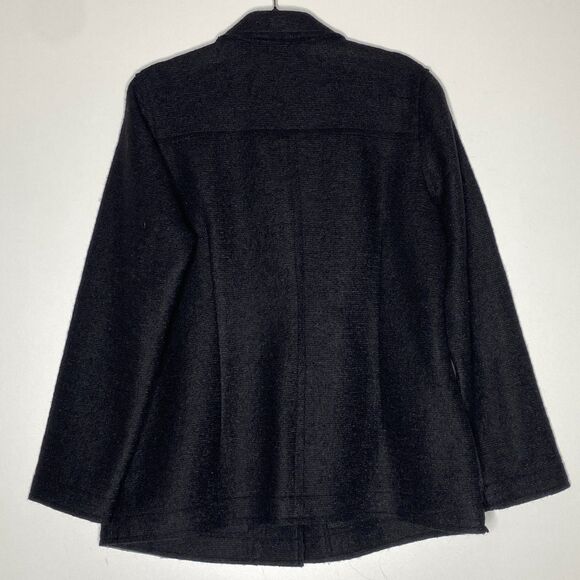 New Chico's Boiled Wool Jacket Women's Size Small Petite (Chico's 0) - Picture 2 of 6